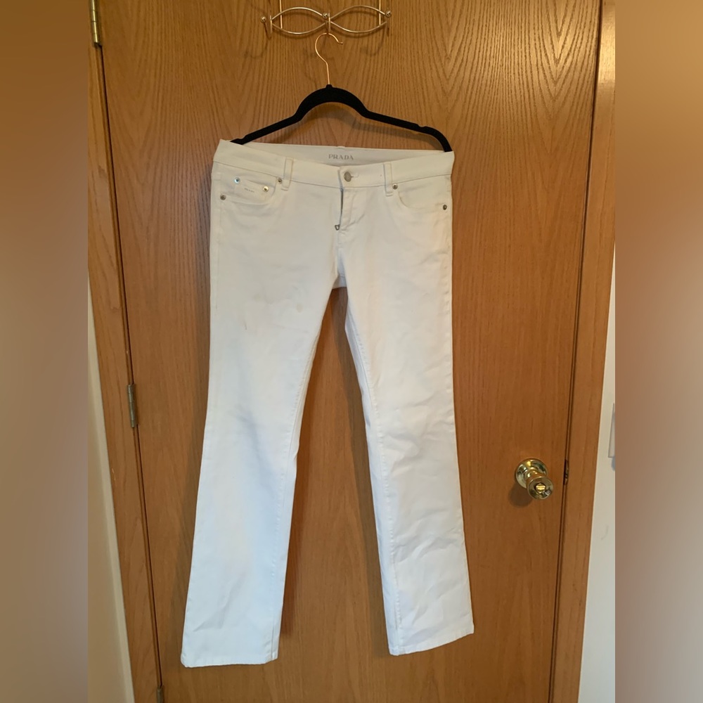 White Prada, regular fit jeans